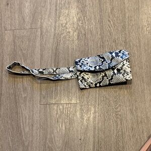 Snakeskin Print Belt Bag